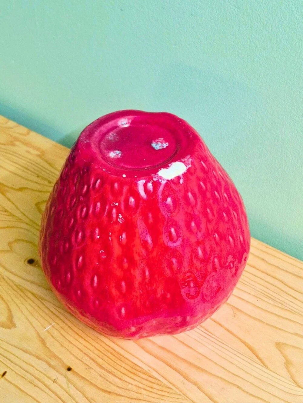 Vintage California Originals Ceramic Strawberry Cookie Jar / Canister (#8215)